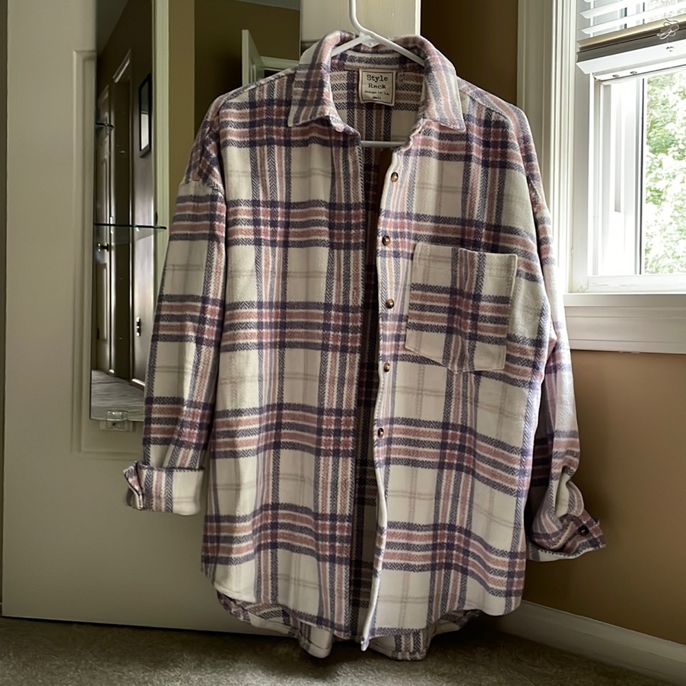 Style Racket Flannel Jacket Size Small - Picture 1 of 6